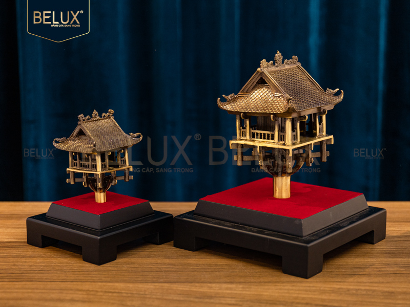 Mô hình chùa một cột bằng đồng